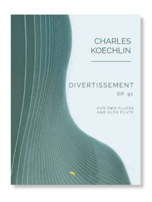 Charles Koechlin Divertissment op 91 for two flutes and alto flute. Score and parts.