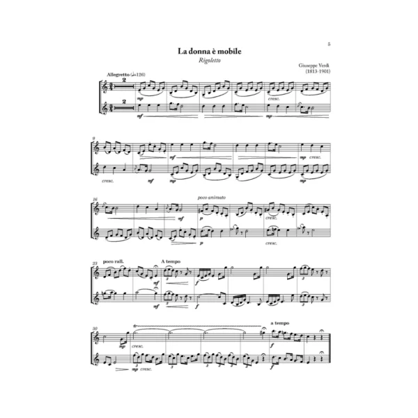 Night at the Opera 1 for two clarinets and piano arranged by Elisabeth Parry and John Alley. Easy-Intermediate clarinet duets.
