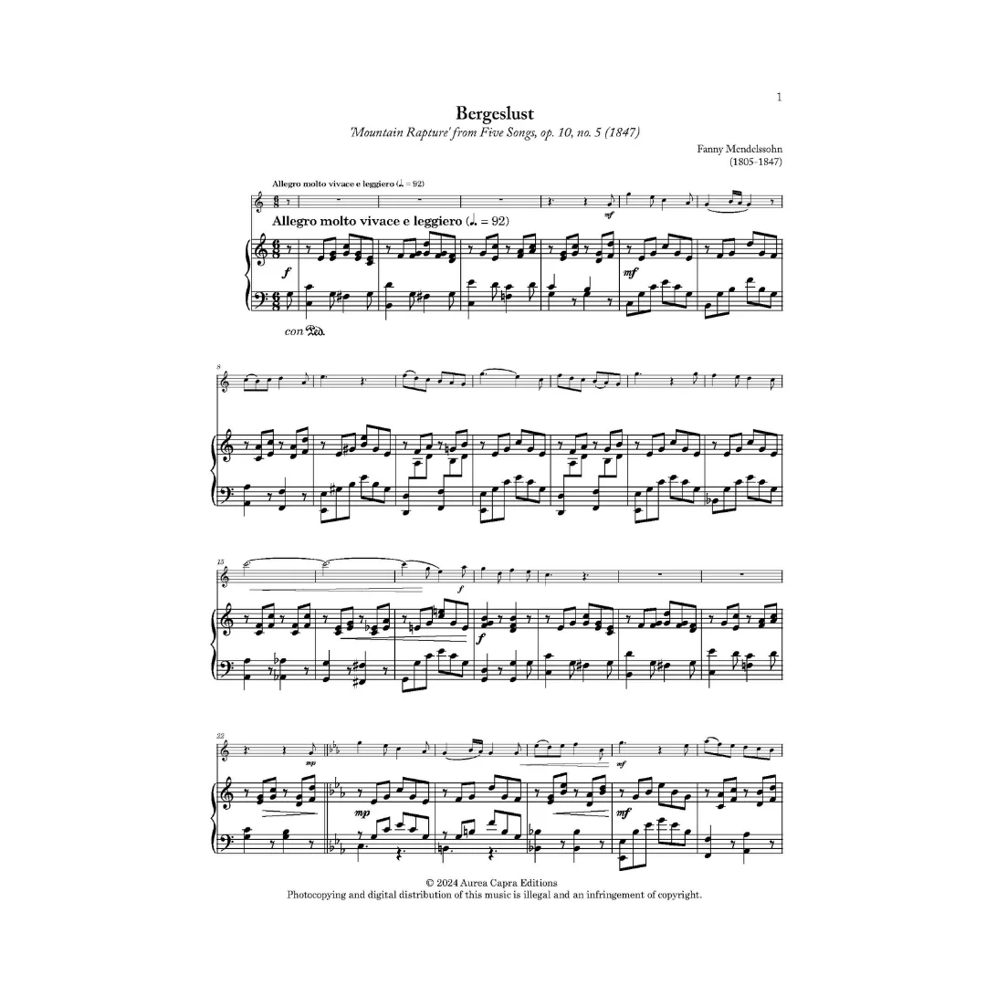 An die Musik, a collection of lieder arranged for flute and piano by Elisabeth Parry and John Alley. Includes music by by Schubert, Schumann, Strauss, Wolf, Clara Schumann, Fanny Mendelssohn.