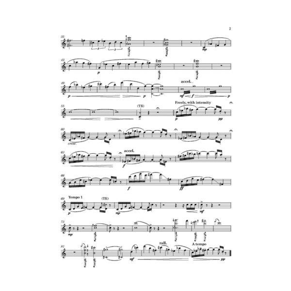Marcus Roberts Resonance for Solo Flute, a melodic and accessible piece with extended techniques.