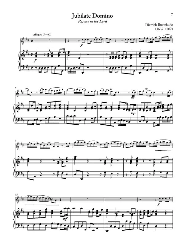 Buxtehude Jubilate Domino from Flute Music for Weddings and Celebrations: Rejoice Greatly by Elisabeth Parry and John Alley