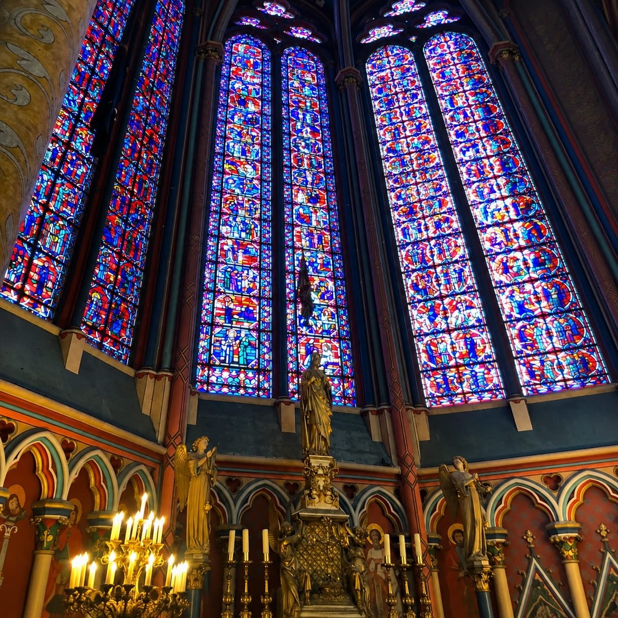 Flutes in Faith stained glass