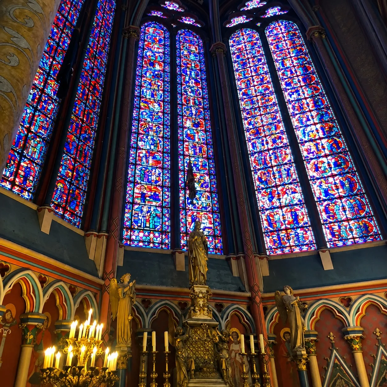 Flutes in Faith stained glass