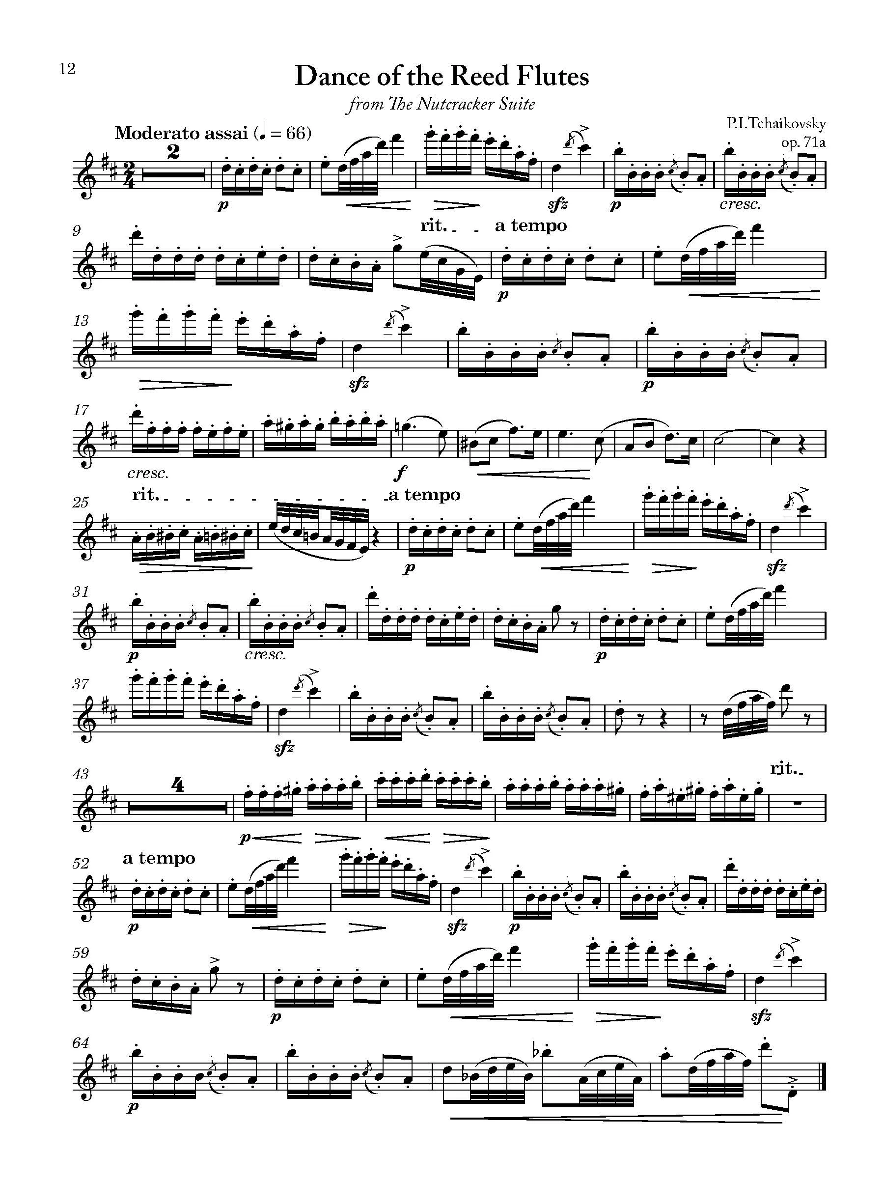 Sample page from Classical Christmas for flute and piano
